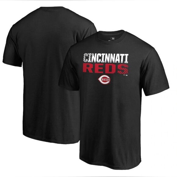NWT Fanatics Men's Black Cincinnati Reds Short Sleeve T-Shirt MLB - Size XL - Picture 2 of 4